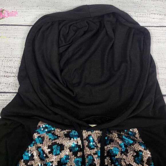 Southern Stitch Long‎ Sleeve Black Hoodie with Sequins Women's XL NWT - Picture 4 of 10